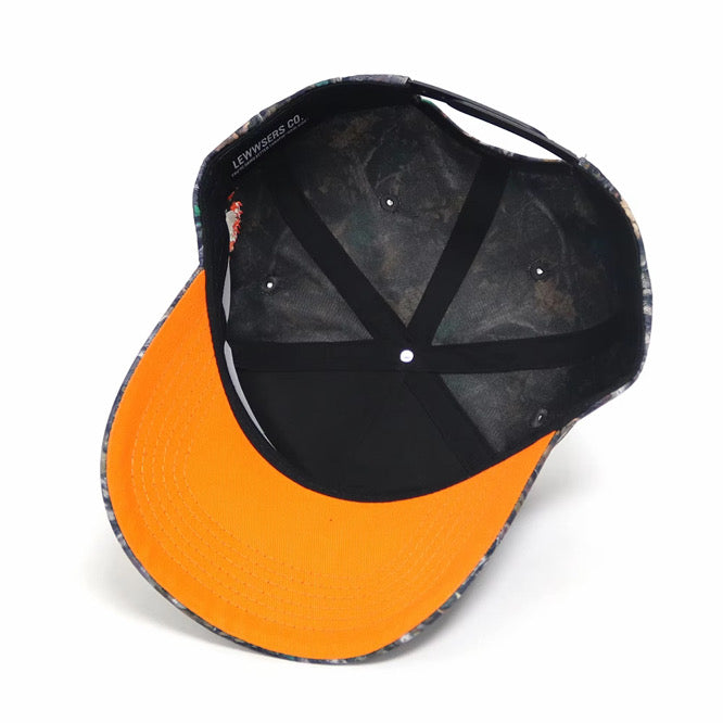 Woodlands L Hat undervisor — orange undervisor and LEWWSERS CO. interior taping